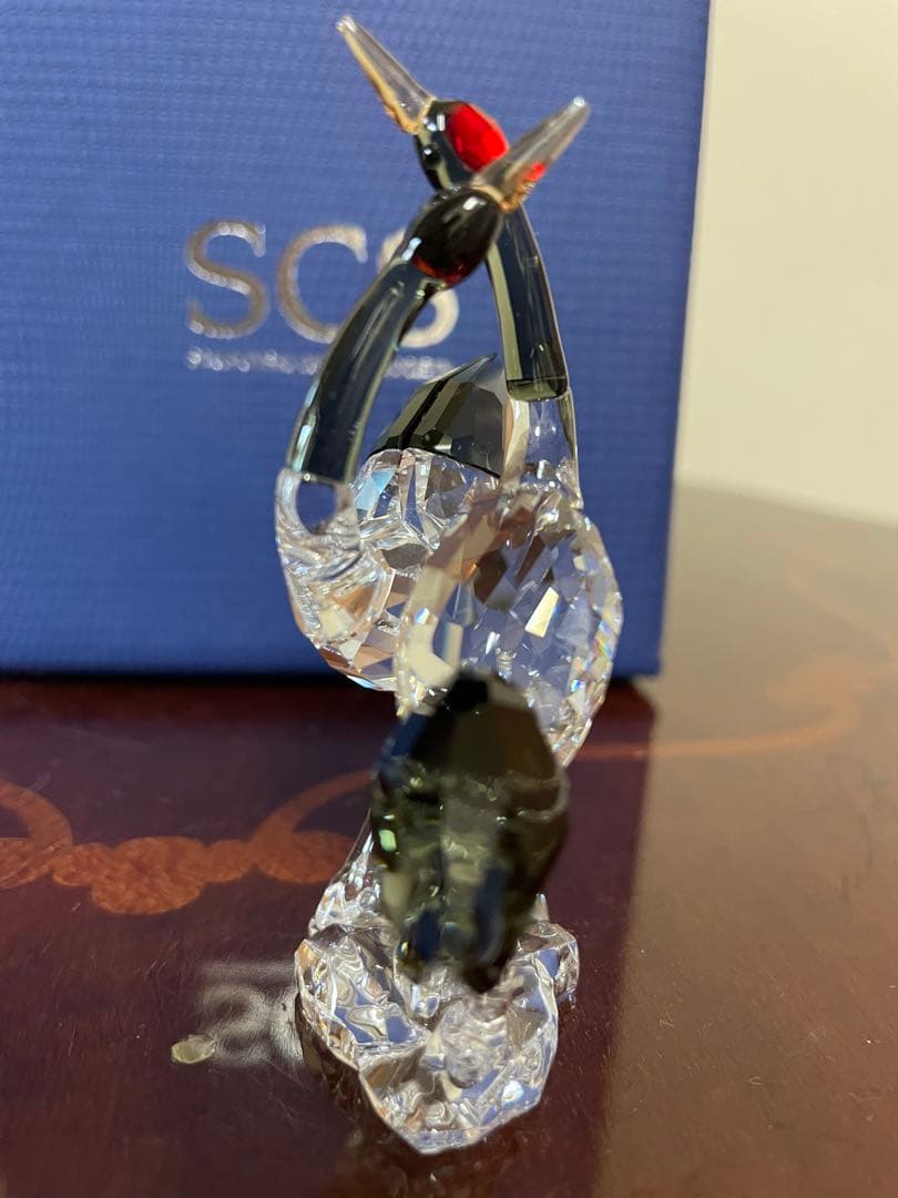 スワロフスキー　タンチョウヅル鶴　置物