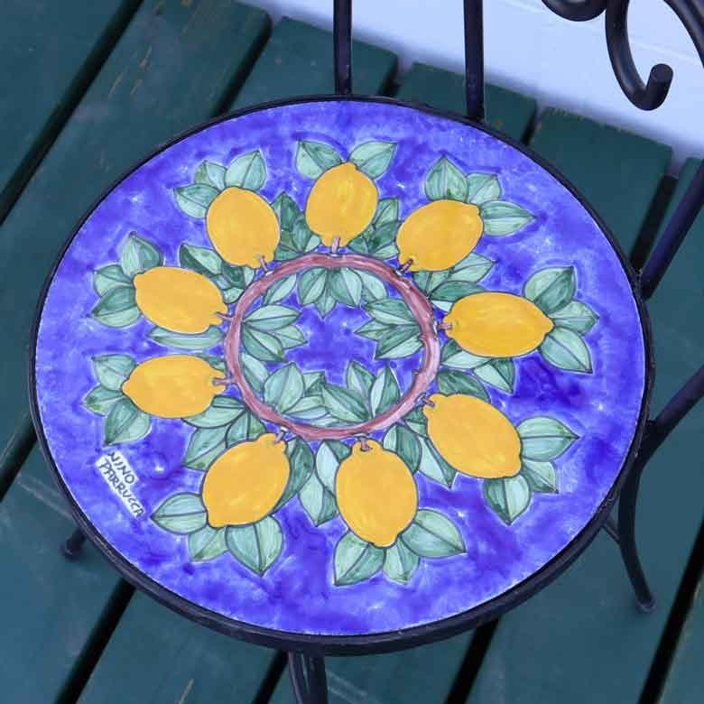 イタリア テーブルセット レモン ガーデン 3点セット 39cm ニーノパルッカ