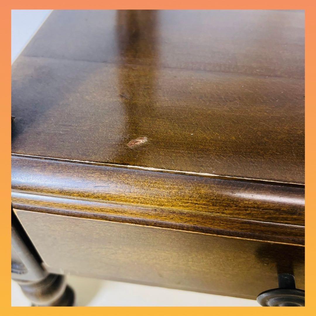 【希少】najico ナジコ ワゴン ガラス天板 引き出し キャスター