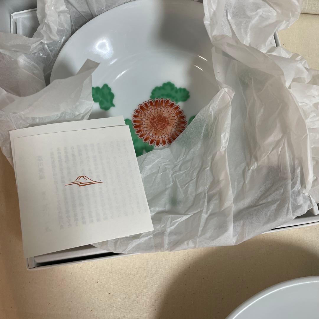 美品❗️深川製磁百代草アントレ　4枚　未使用