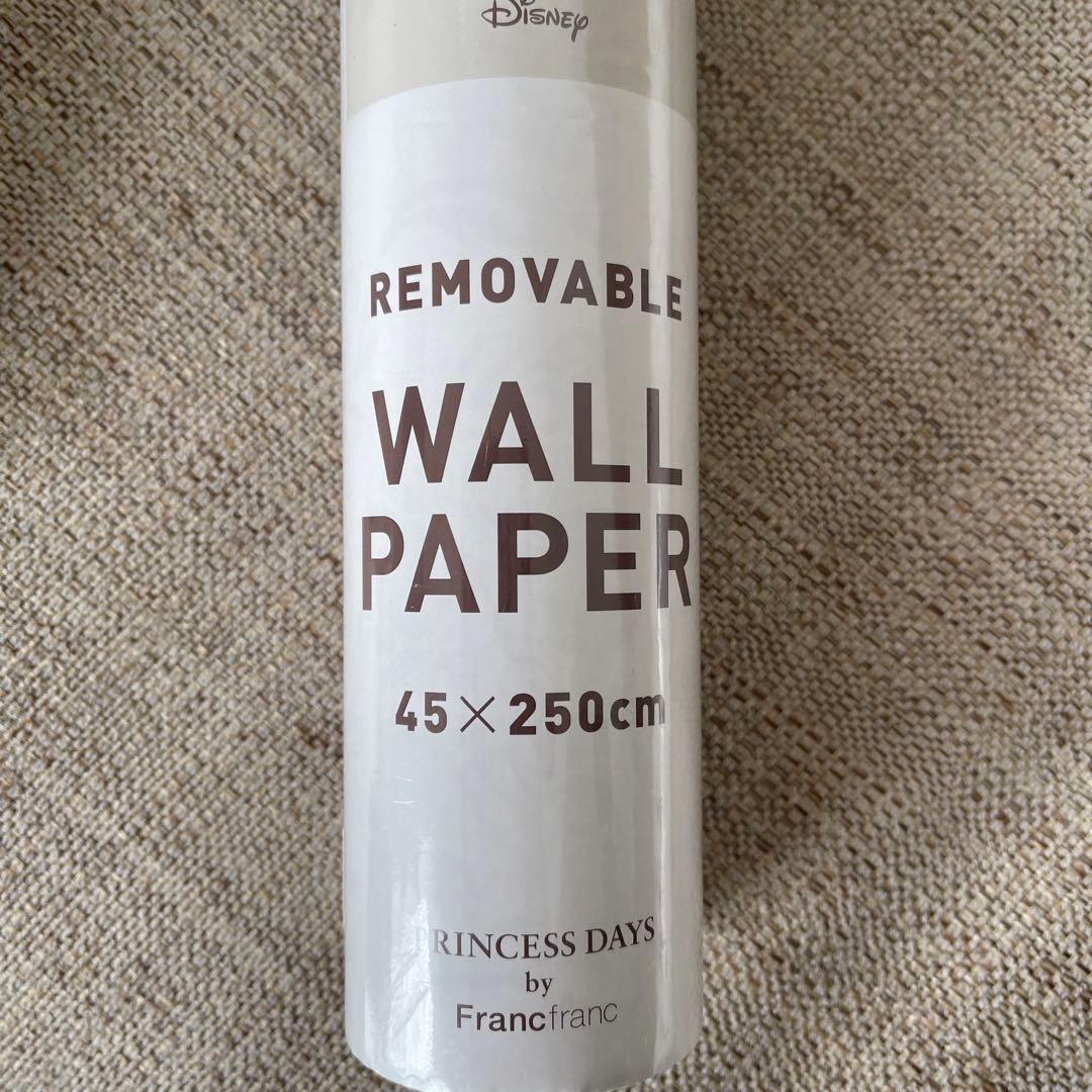新品 フランフラン ディズニー プリンセス コラボ 壁紙 ベージュ 4本セット