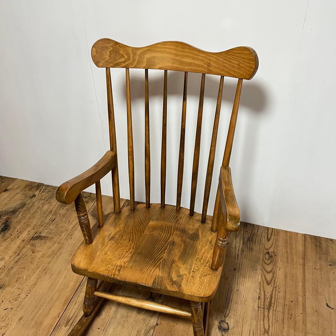 アンティーク ロッキングチェア 木製 北欧 レトロ z722