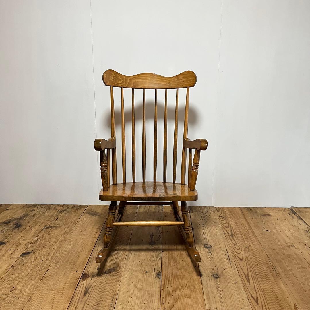 アンティーク ロッキングチェア 木製 北欧 レトロ z722
