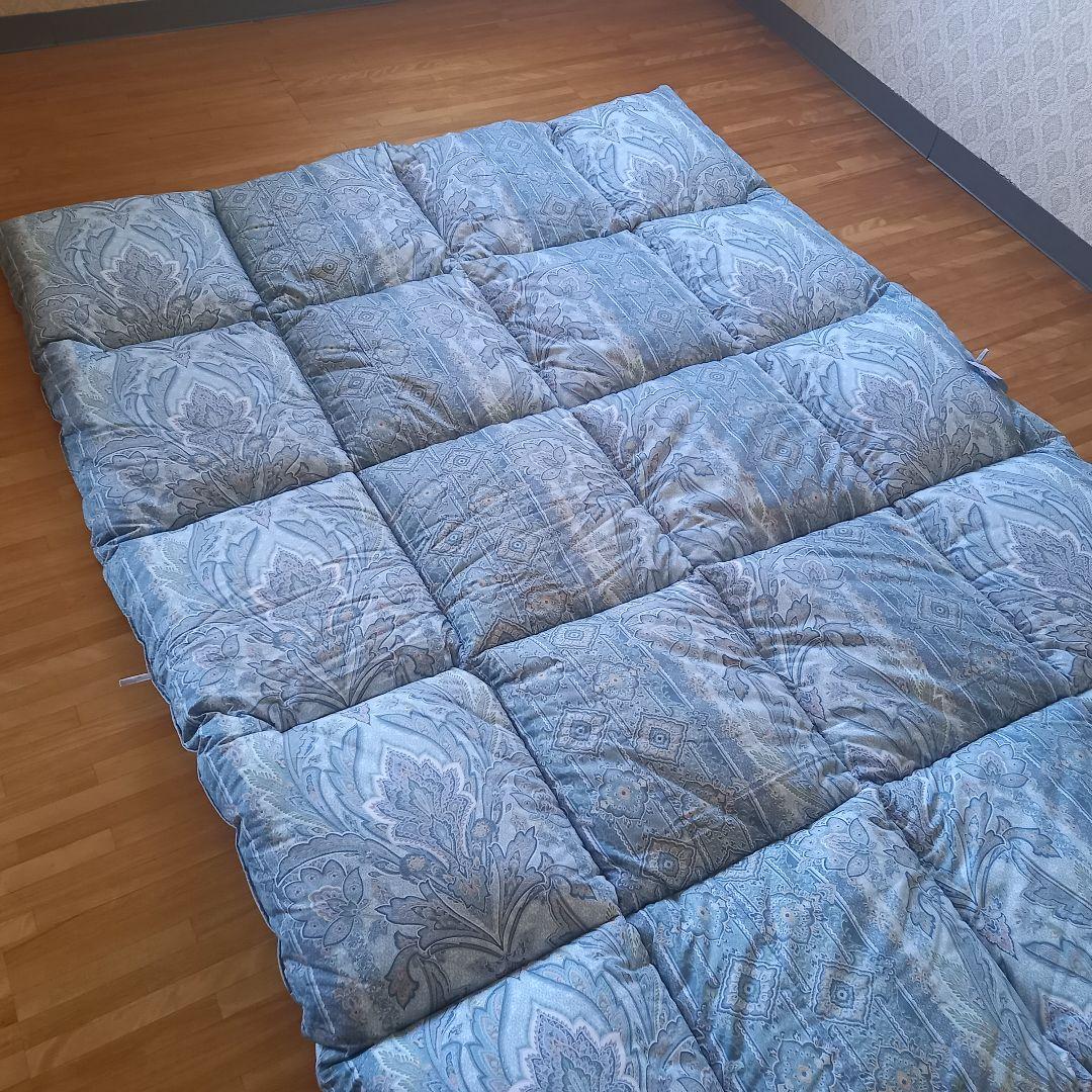 ホテル仕様 羽毛を越えた 掛け布団 極厚 体圧分散 敷布団 ペアセット日本製⑪