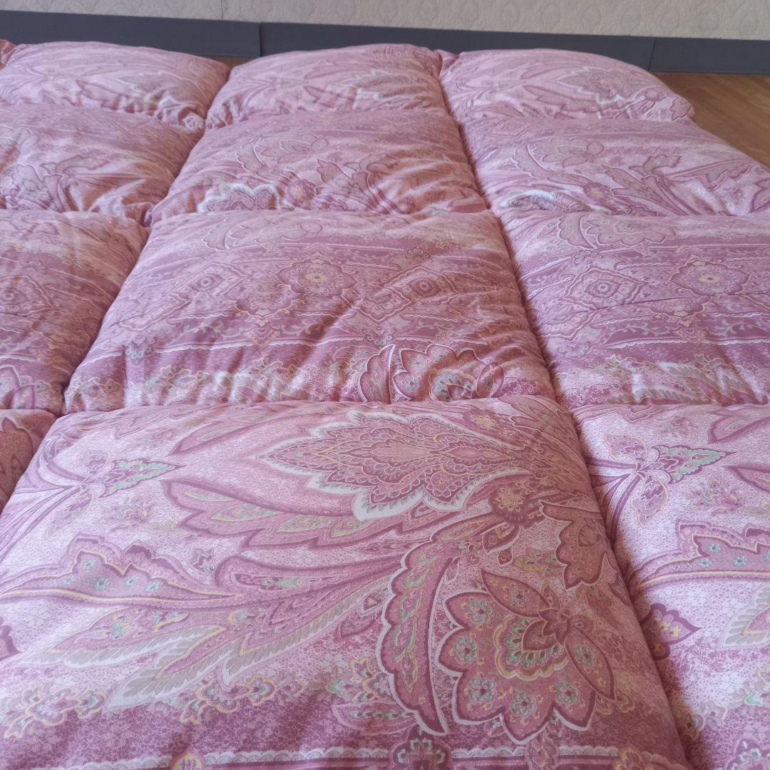 ホテル仕様 羽毛を越えた 掛け布団 極厚 体圧分散 敷布団 ペアセット日本製⑪