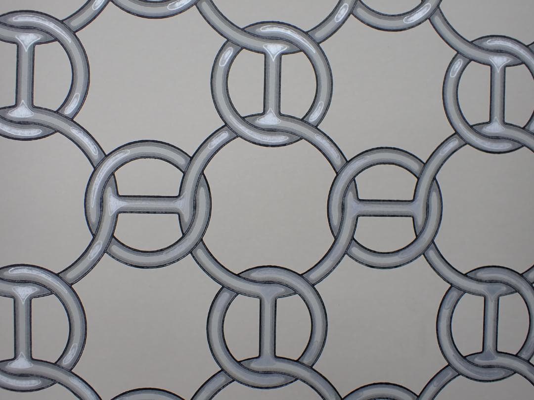 エルメス　インテリアパネル チェーン柄 壁紙 フィルダルジャン 壁紙使用　a　③