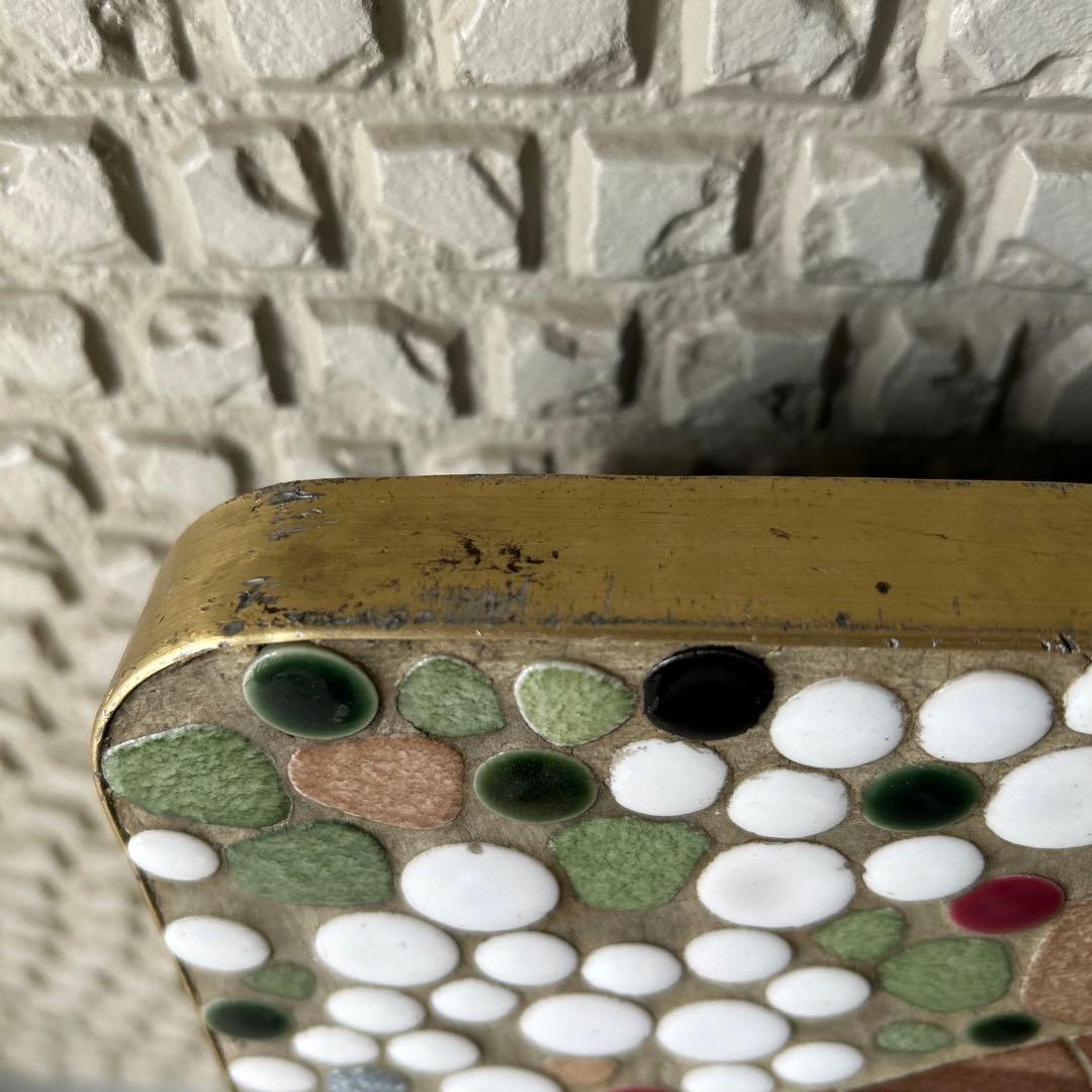 ストーブ台　薪ストーブ　タイル張り　古民家　昭和レトロ　b9