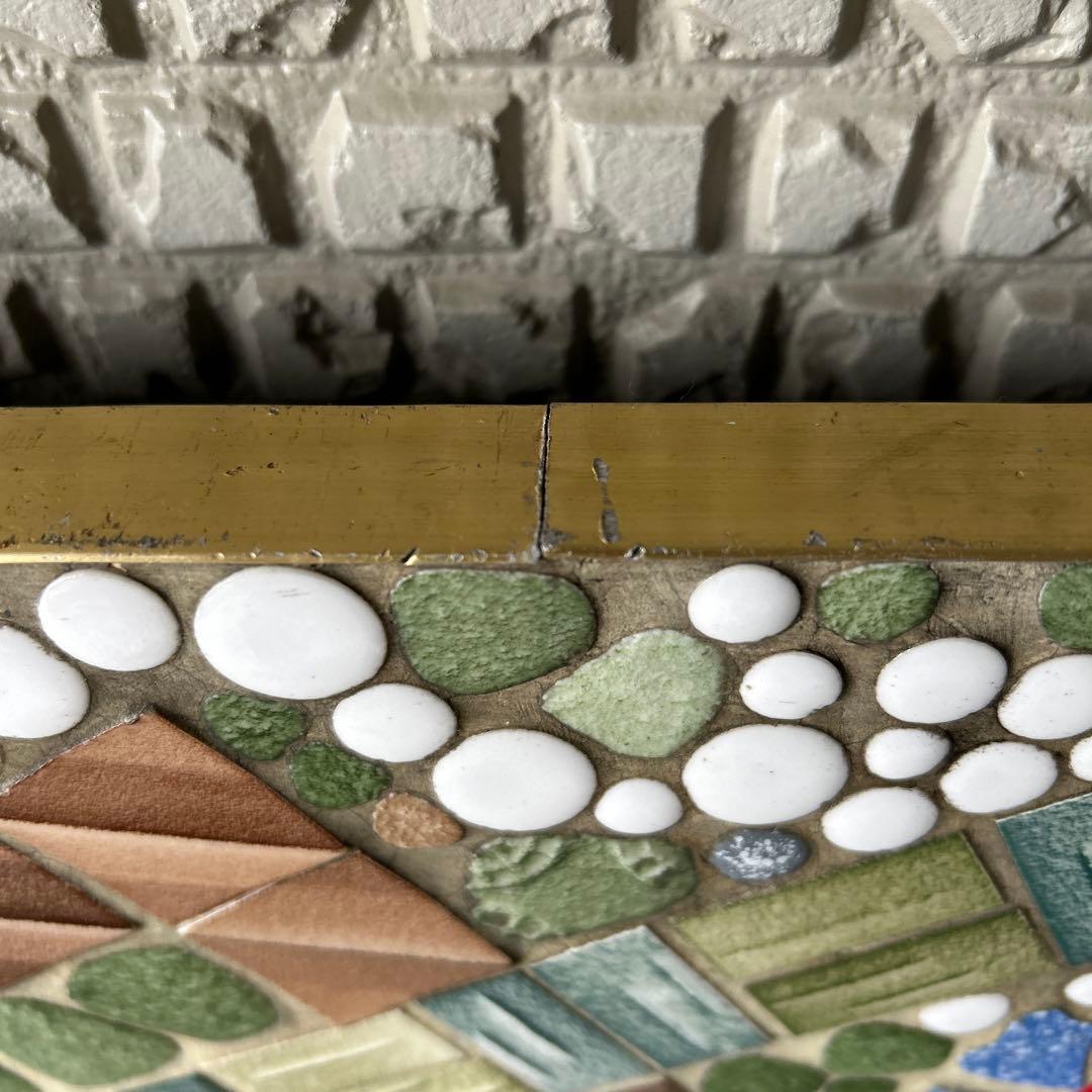 ストーブ台　薪ストーブ　タイル張り　古民家　昭和レトロ　b9