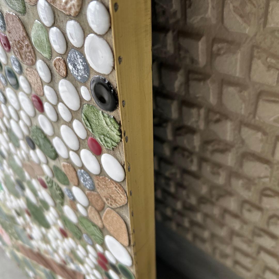 ストーブ台　薪ストーブ　タイル張り　古民家　昭和レトロ　b9