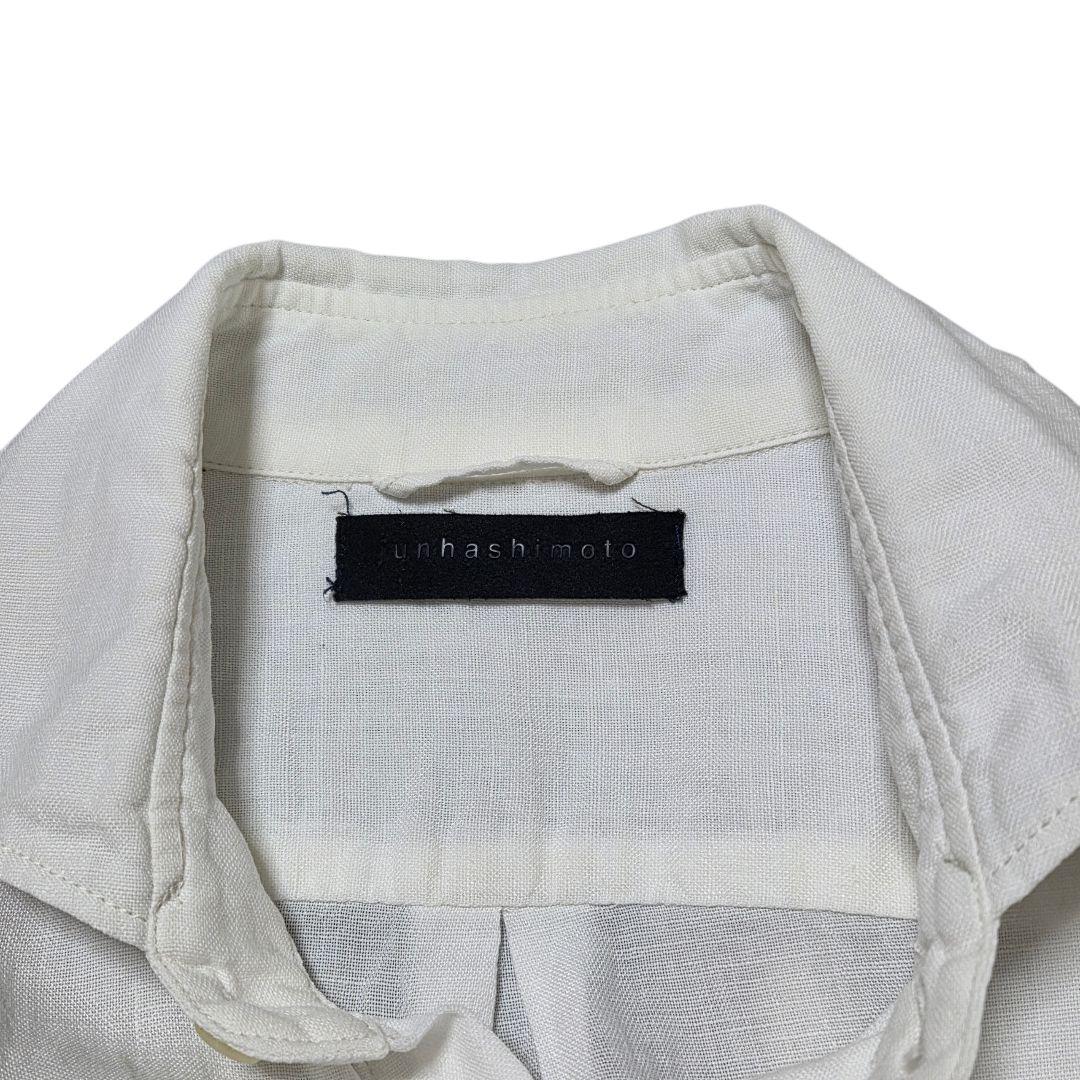 junhashimoto 長袖リネンシャツ ホワイト 白シャツ wjk AKM
