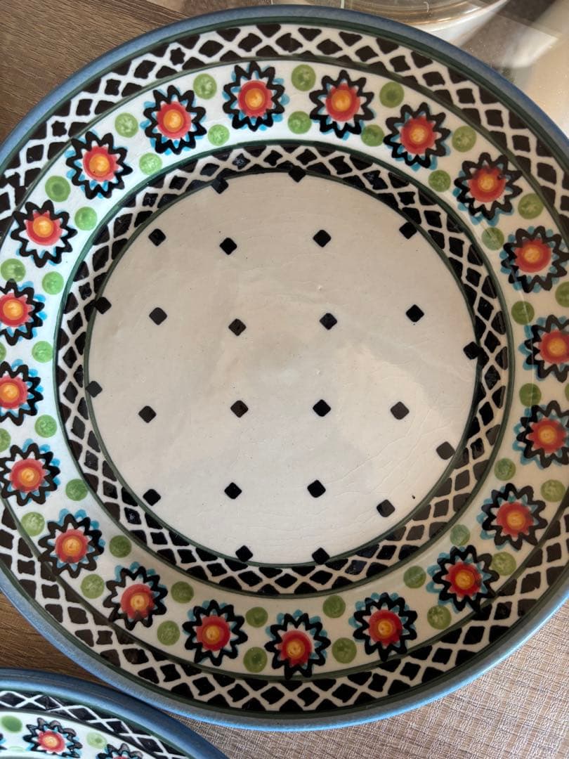 ポーランド食器　セラミカ 4枚セット 19.5cm ポーリッシュポタリー