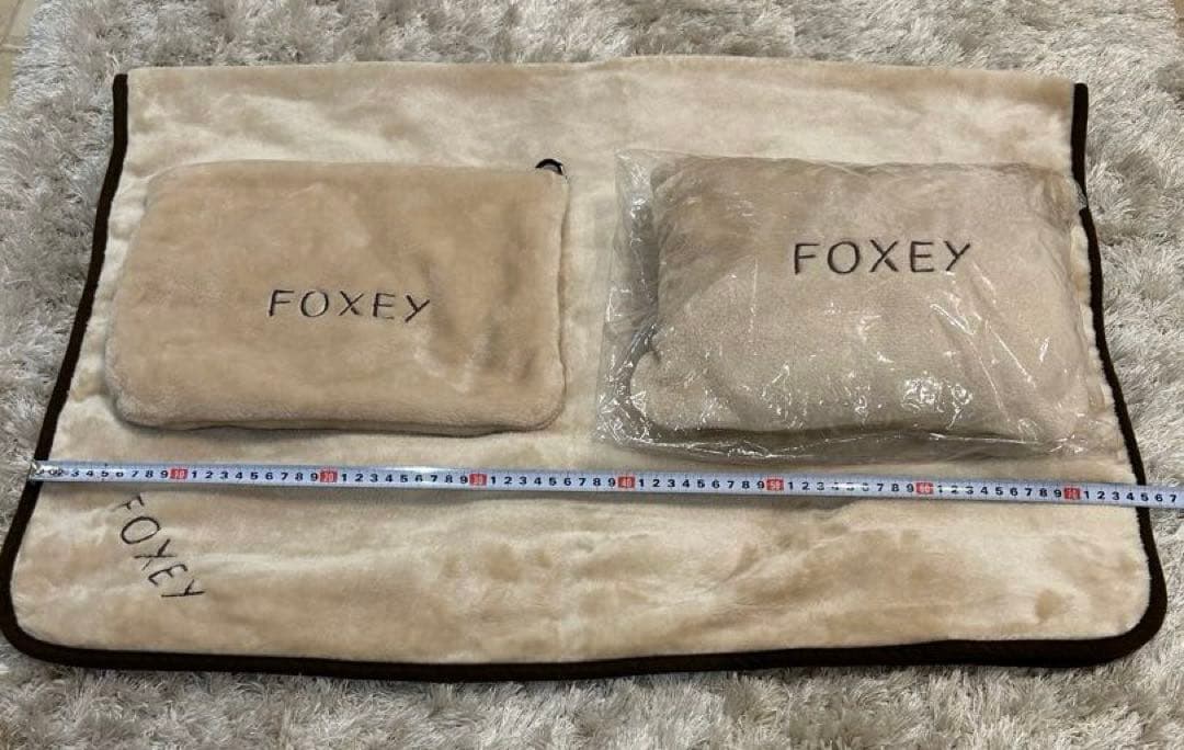新品・未使用　FOXEY ブランケット　ハーフケット　キャメル　ノベルティ