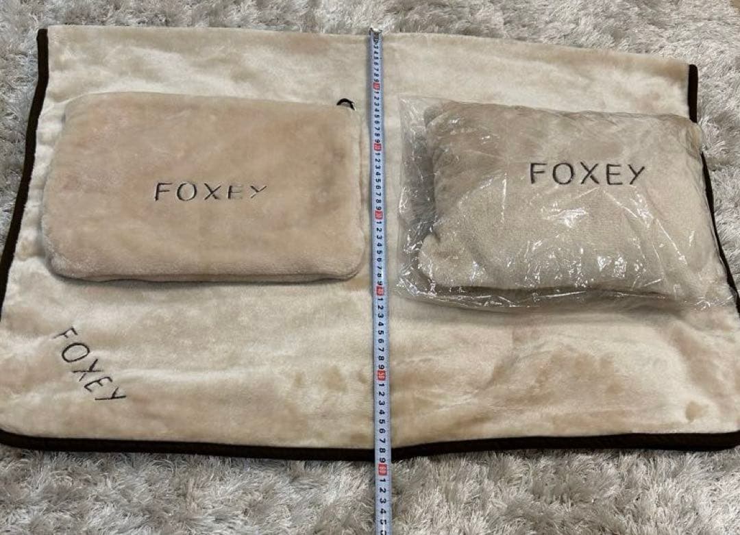 新品・未使用　FOXEY ブランケット　ハーフケット　キャメル　ノベルティ