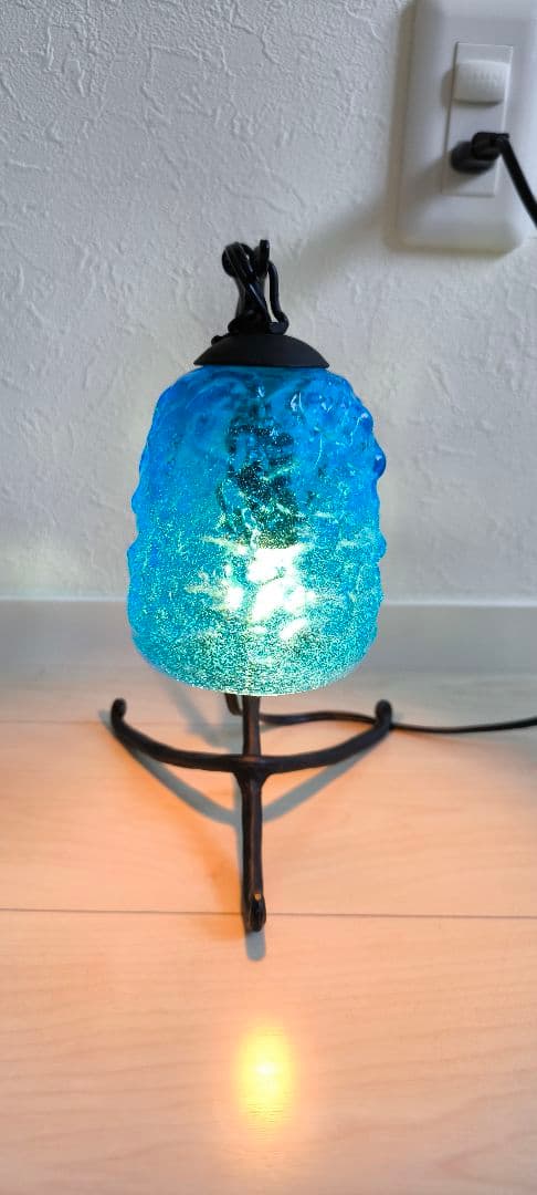 【専用】琉球硝子　スタンドライト　清涼ブルー　インテリア　お洒落　可愛い
