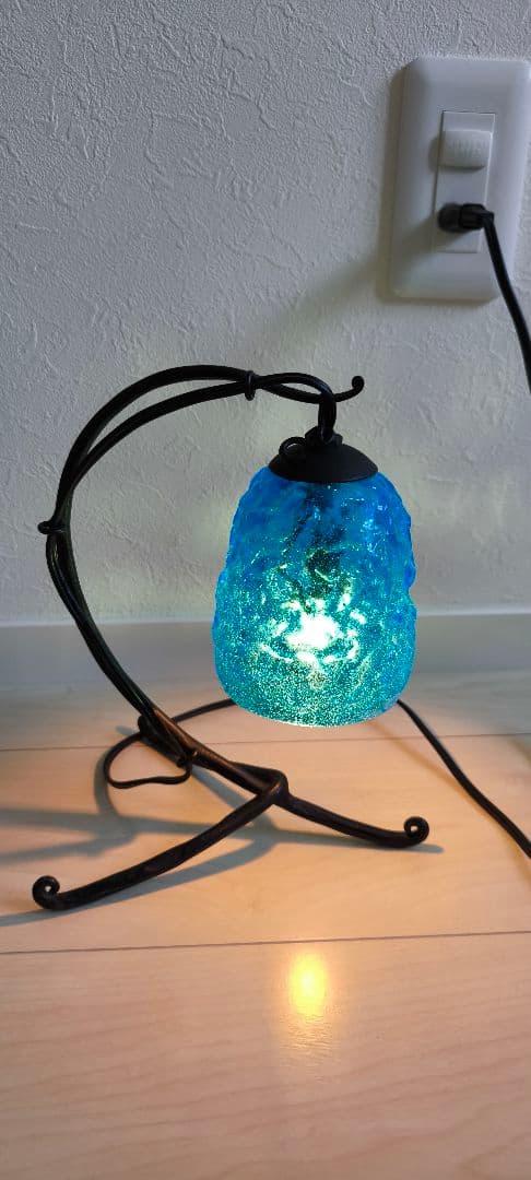 【専用】琉球硝子　スタンドライト　清涼ブルー　インテリア　お洒落　可愛い