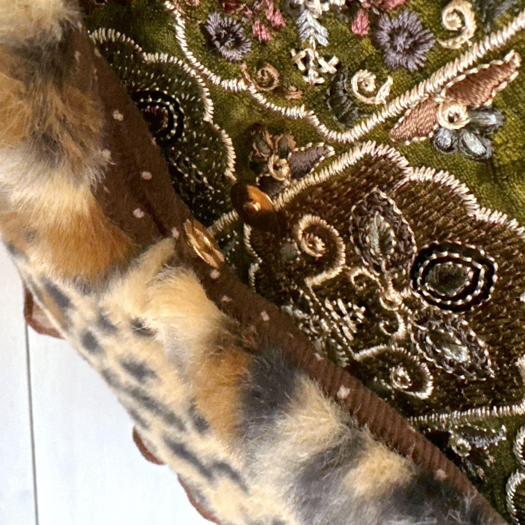 さ*ー様 コヤンイサムチョン♡新色インド刺繍大人色カーキ！うさ着ぐるみ黒猫変形ト