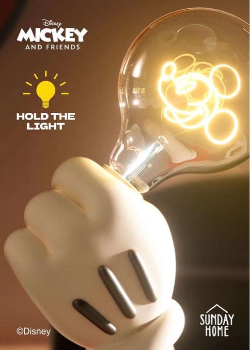 ミッキーマウス　ベッドライト　ハンドランプ　ライト　LED照明　正規ランセンス