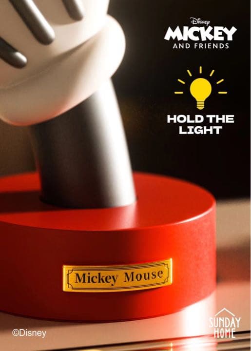 ミッキーマウス　ベッドライト　ハンドランプ　ライト　LED照明　正規ランセンス