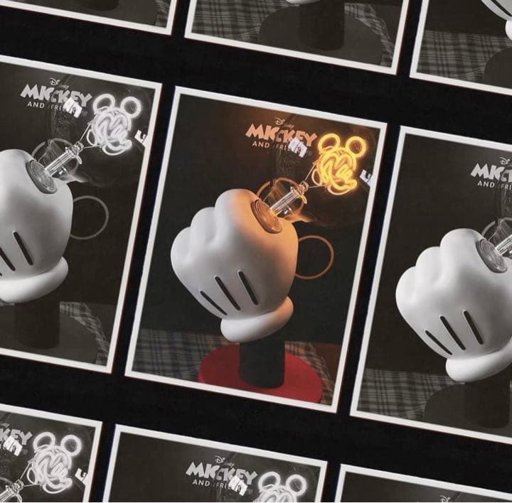 ミッキーマウス　ベッドライト　ハンドランプ　ライト　LED照明　正規ランセンス