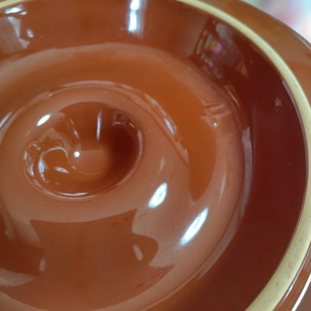 オレンジ 陶器 漬け物容器 高さ24cmのかなり大きい容器になります