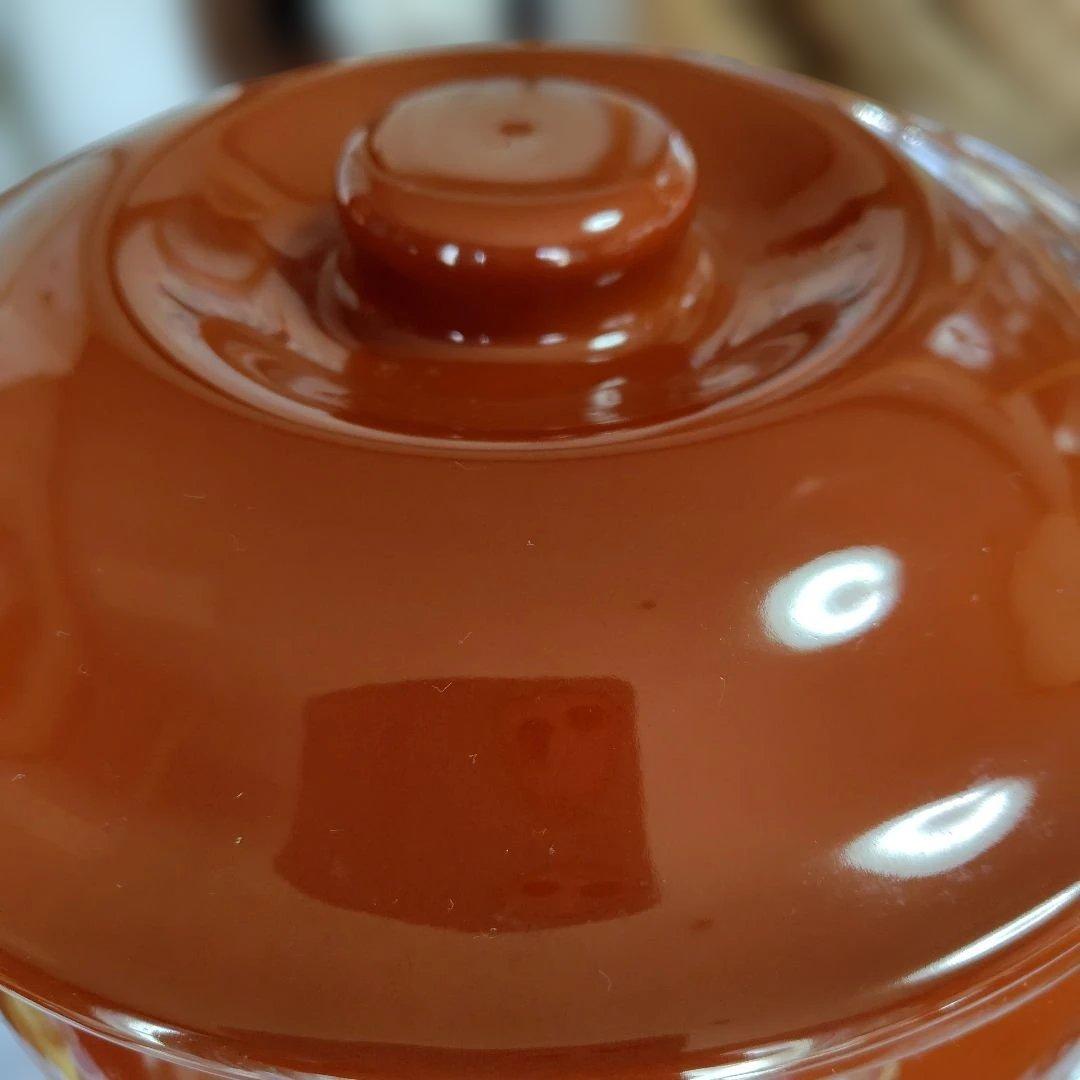 オレンジ 陶器 漬け物容器 高さ24cmのかなり大きい容器になります