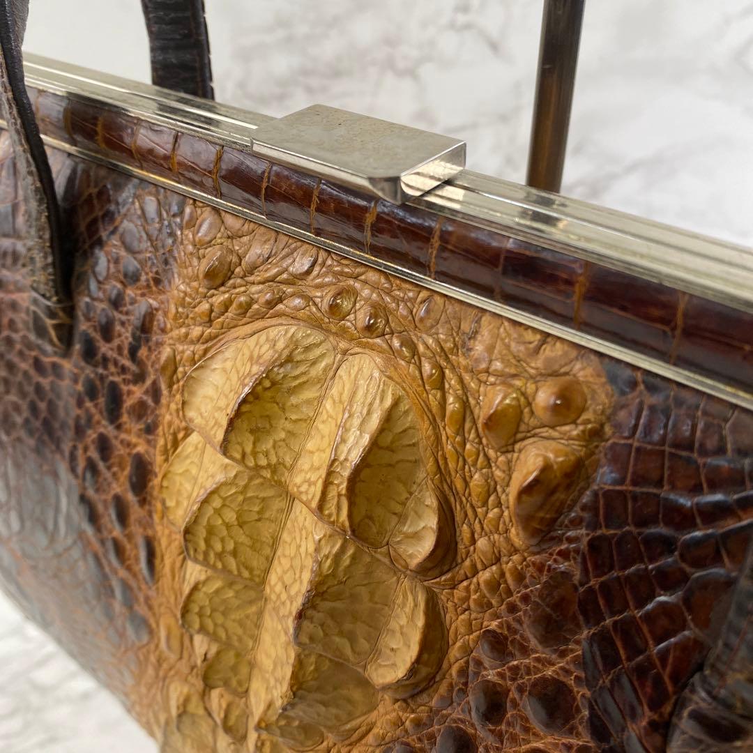 ヴィンテージ 背鰐 ワニ革 クロコダイルレザー アンティーク 和装用