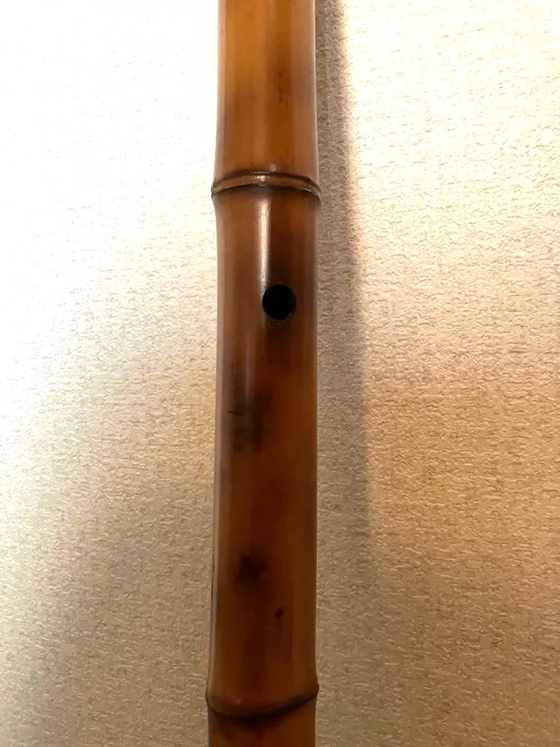 尺八本体 竹製 専用袋付き 全長56cm