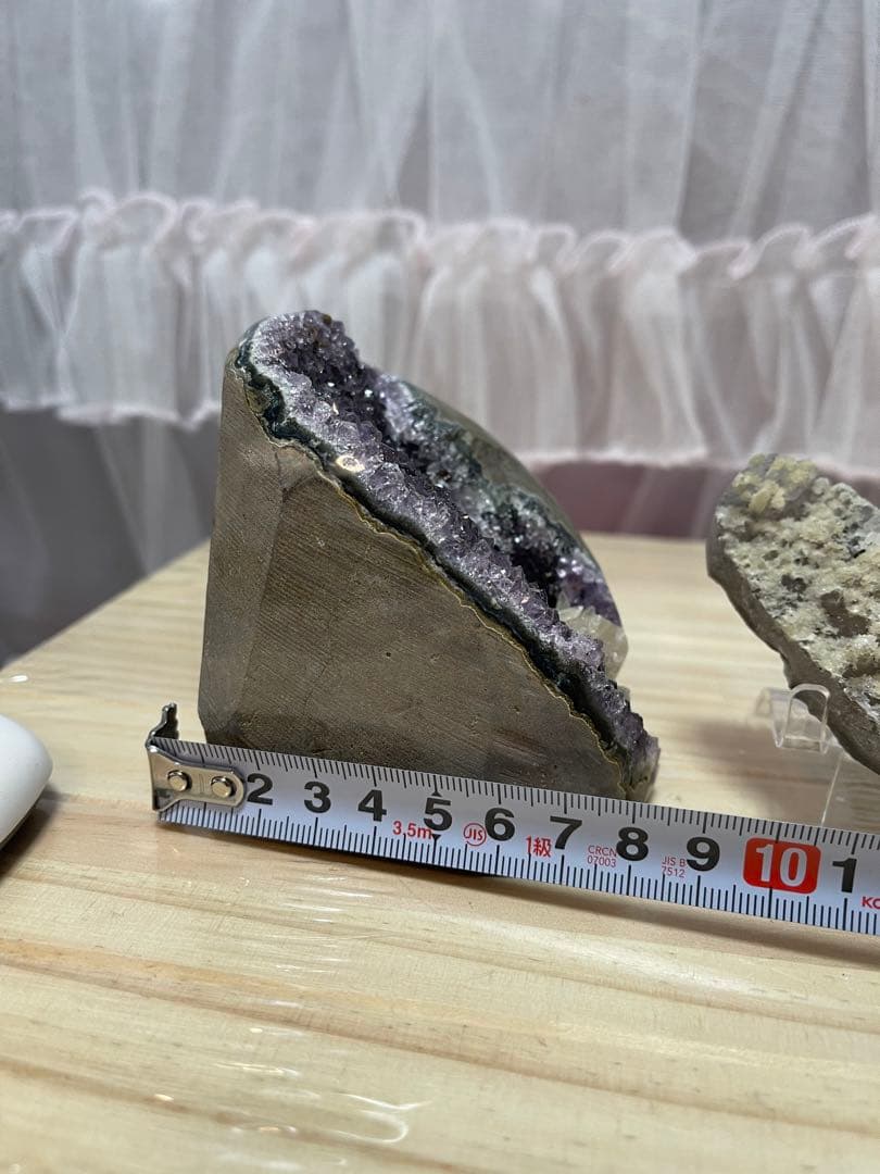 綺麗　天然石　濃いアメジストクラスター　とハット　2点セット