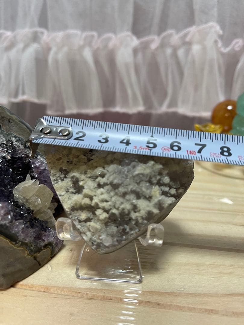 綺麗　天然石　濃いアメジストクラスター　とハット　2点セット