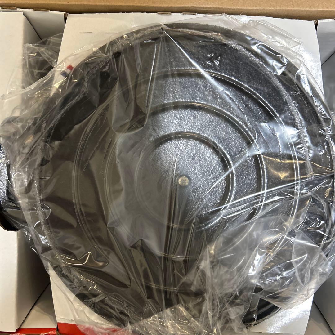 シャスール 両手鍋 黒（ノワール ブラック）24センチ②