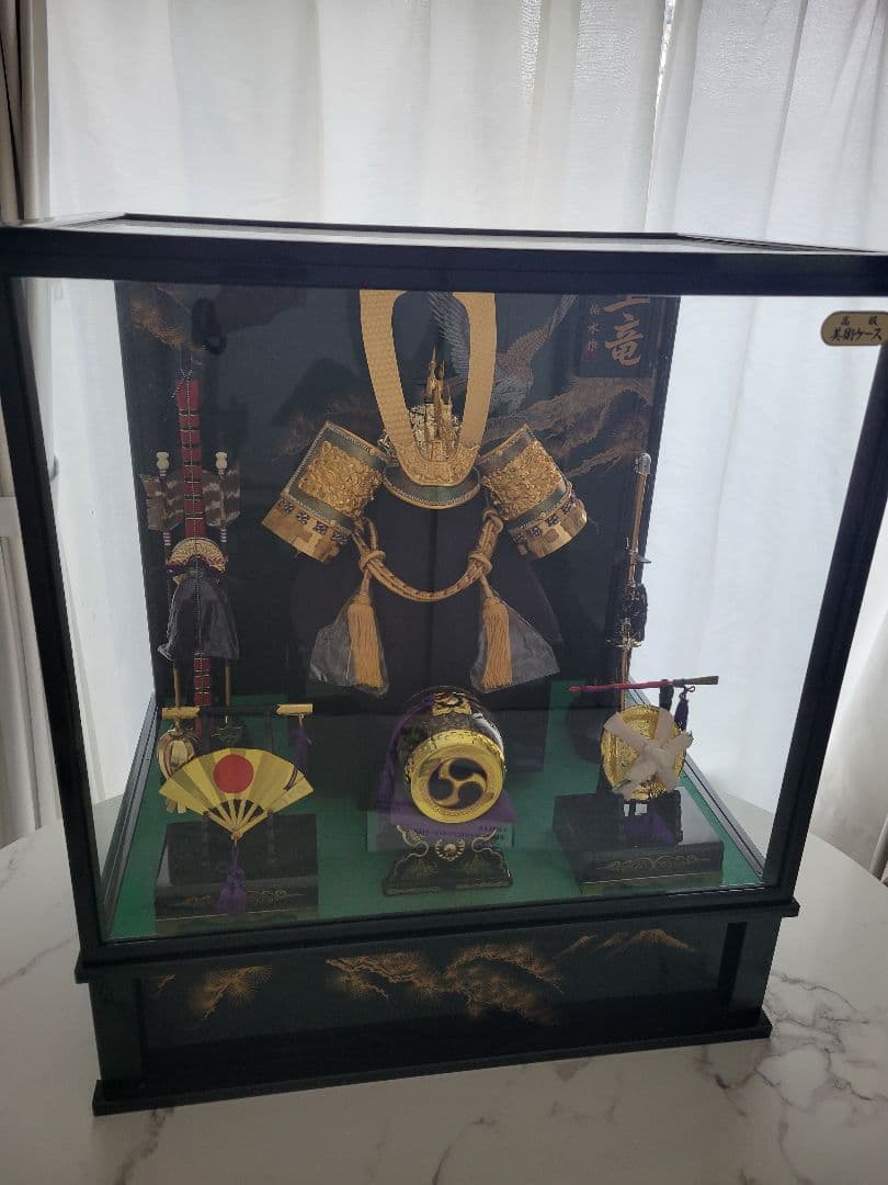 ☆35000円から週末限定値下げ☆五月人形ガラスケース・オルゴール付き