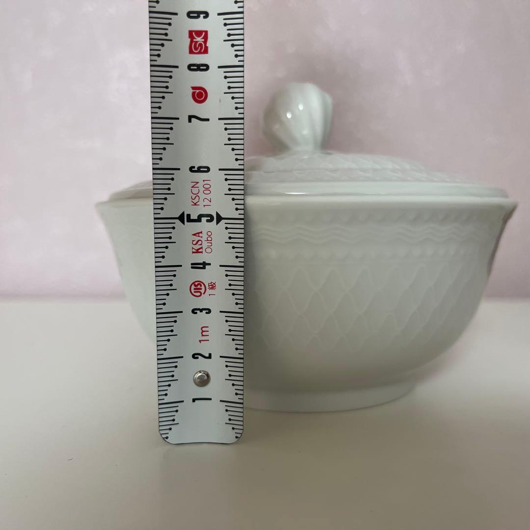 ◆廃番希少◆ロイヤルコペンハーゲン◆ホワイトパルメッテ◆蓋付きボウル3セット◆