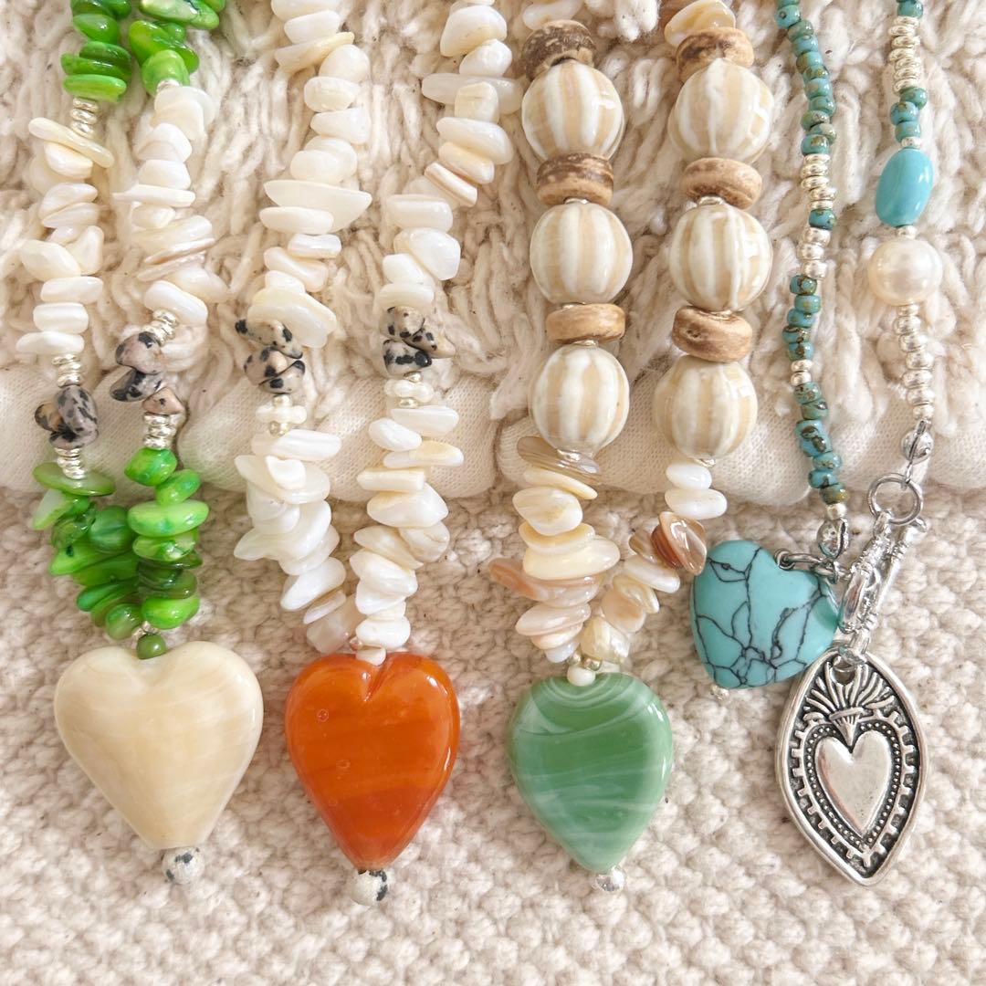 no.375／a'moureveビーズネックレス　ハンドメイド