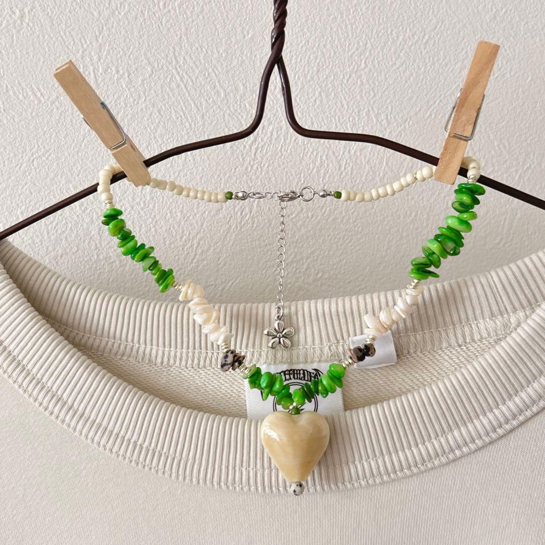 no.375／a'moureveビーズネックレス　ハンドメイド