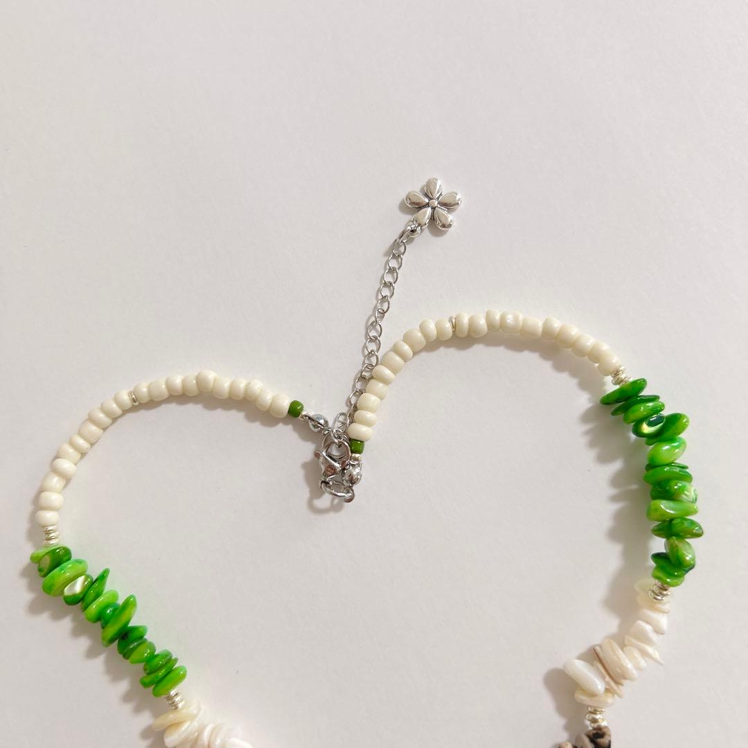 no.375／a'moureveビーズネックレス　ハンドメイド