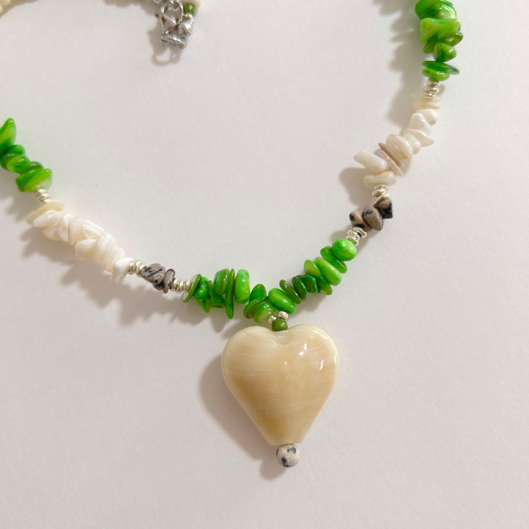 no.375／a'moureveビーズネックレス　ハンドメイド