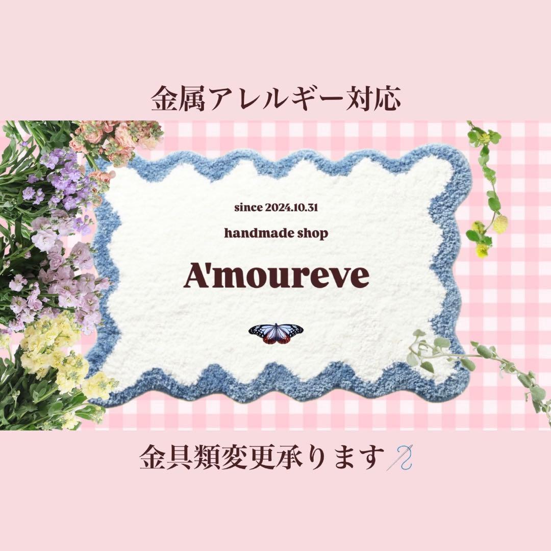 no.375／a'moureveビーズネックレス　ハンドメイド