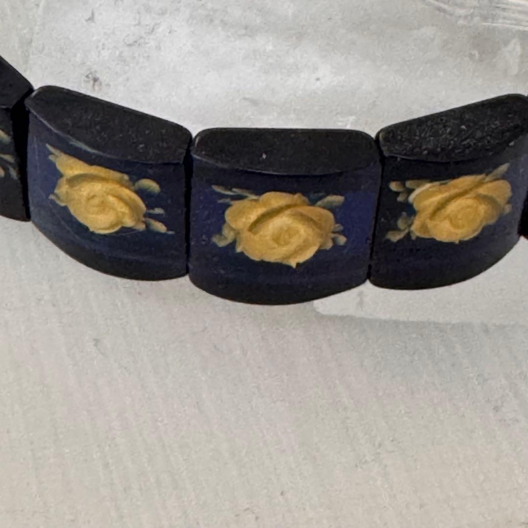 【特価★美品】サファイアブルーアンバー 天然石　ブレスレット