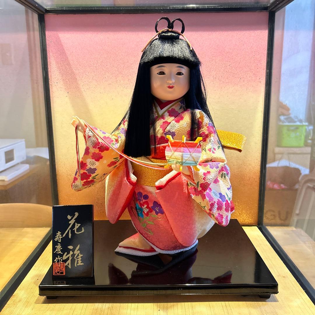 ガラスケース入り日本人形 寿慶作 - メルカリ