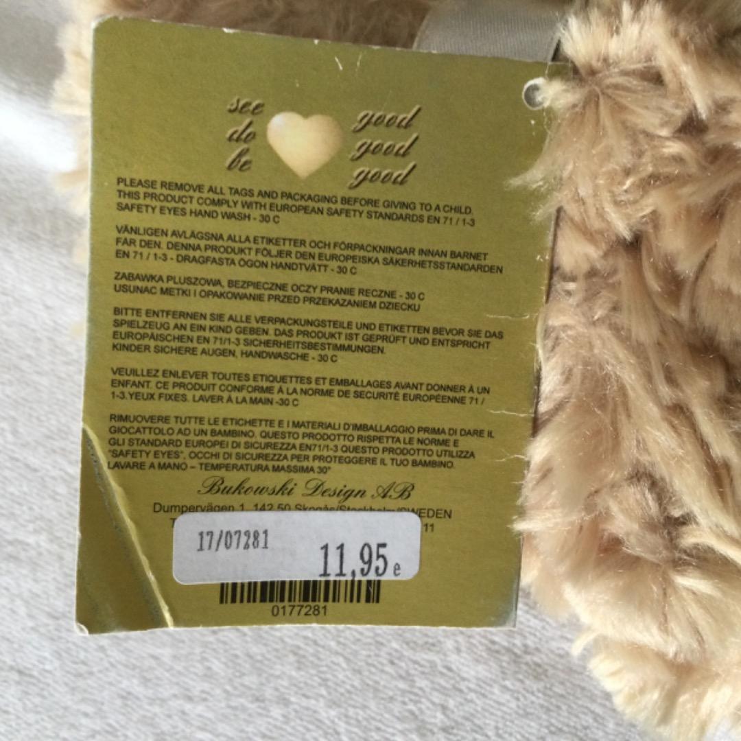 レア　ヴィンテージ　ブコウスキー　テディベア　スウェーデン製　ぬいぐるみ