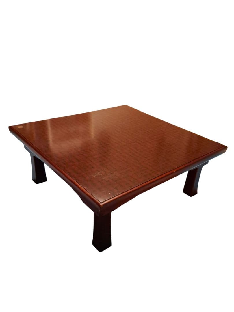 昭和レトロ 折りたたみ式座卓 正方形 75cm 木製ローテーブル