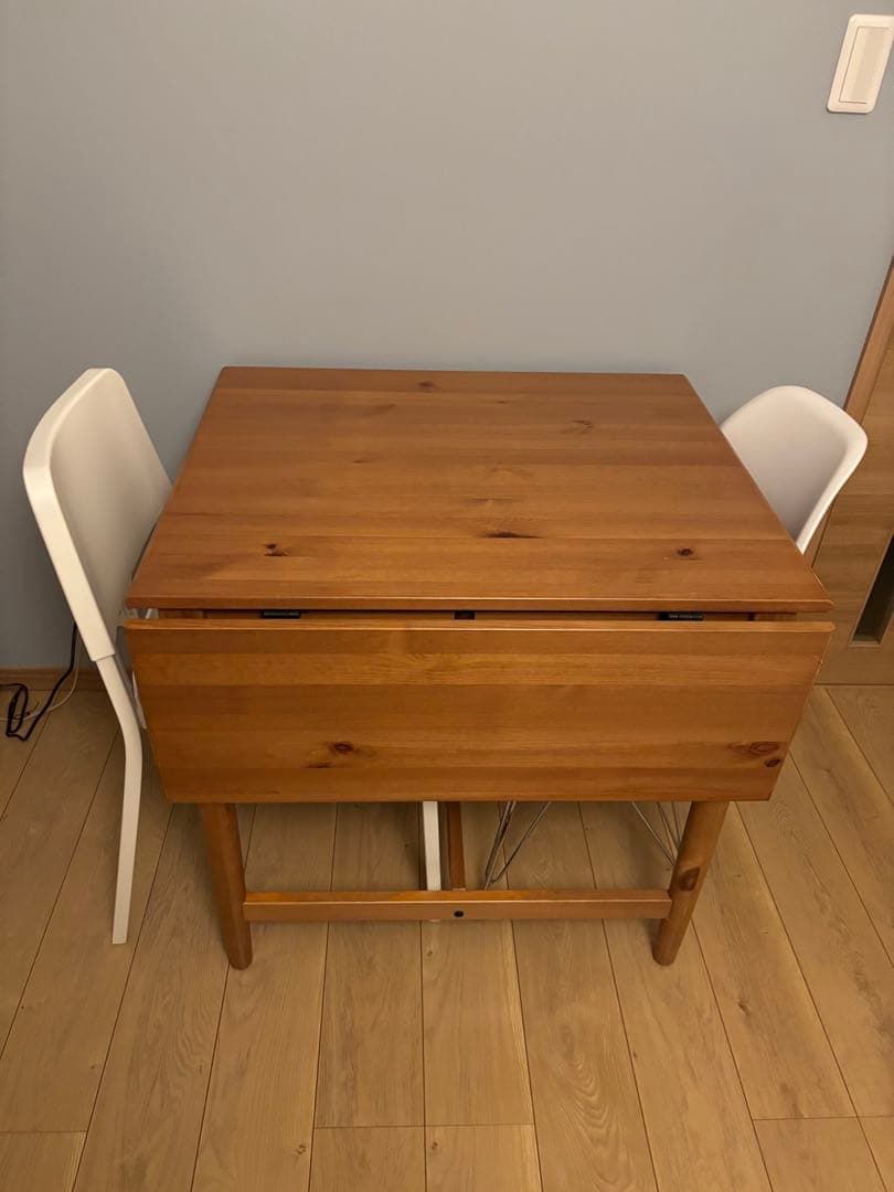 《直接受け取りのみ》ナチュラルウッド 折りたたみデスク