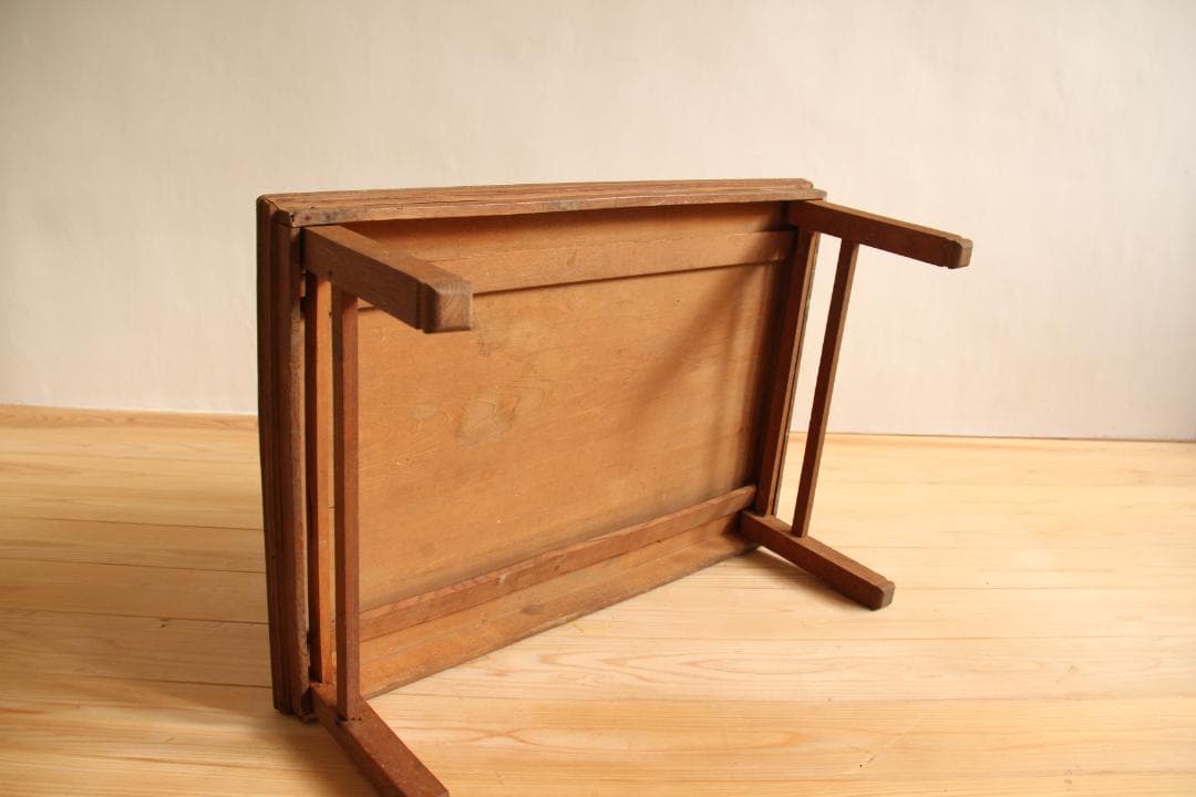 テーブル　机　折りたたみ　木製　長方形　文机　古家具　ビンテージ　レトロ