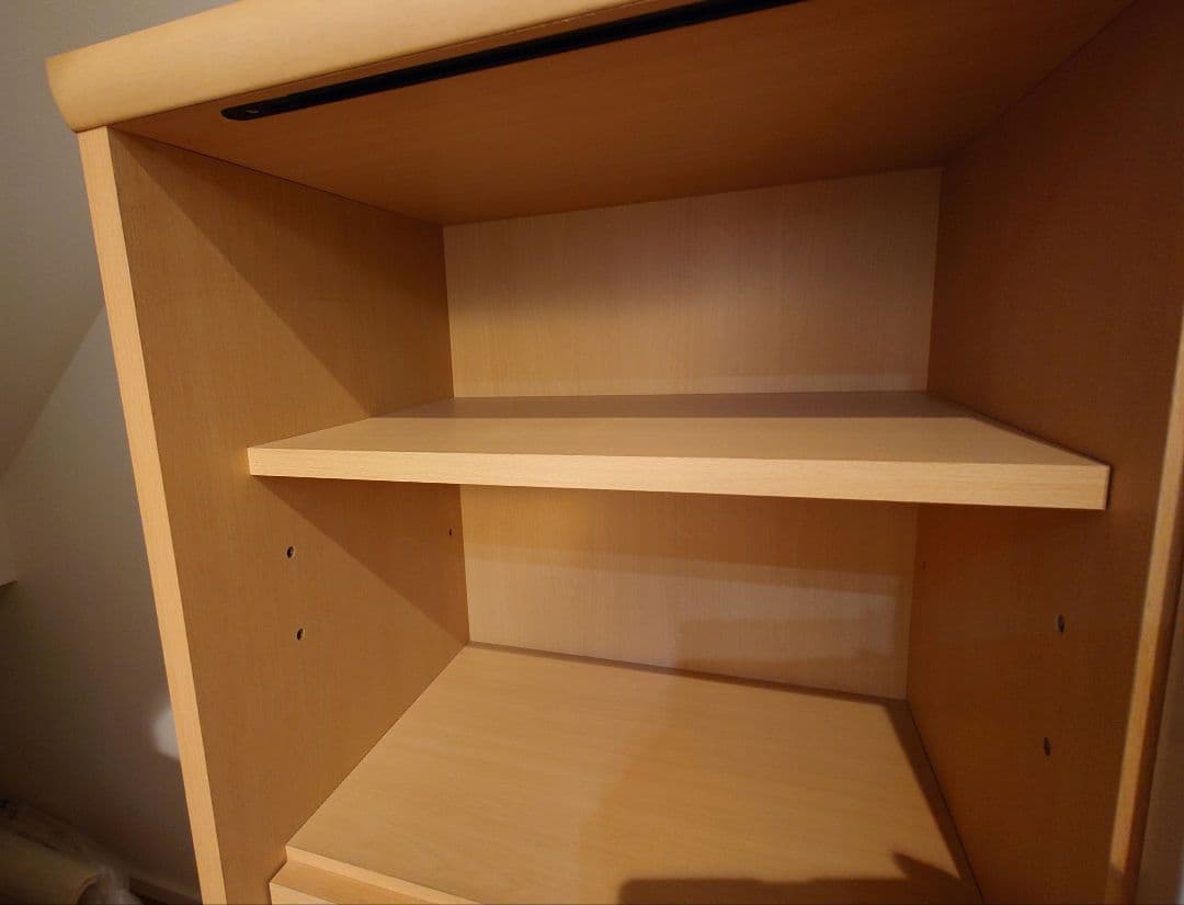 食器棚 引き出し2つ スライドガラス扉付き