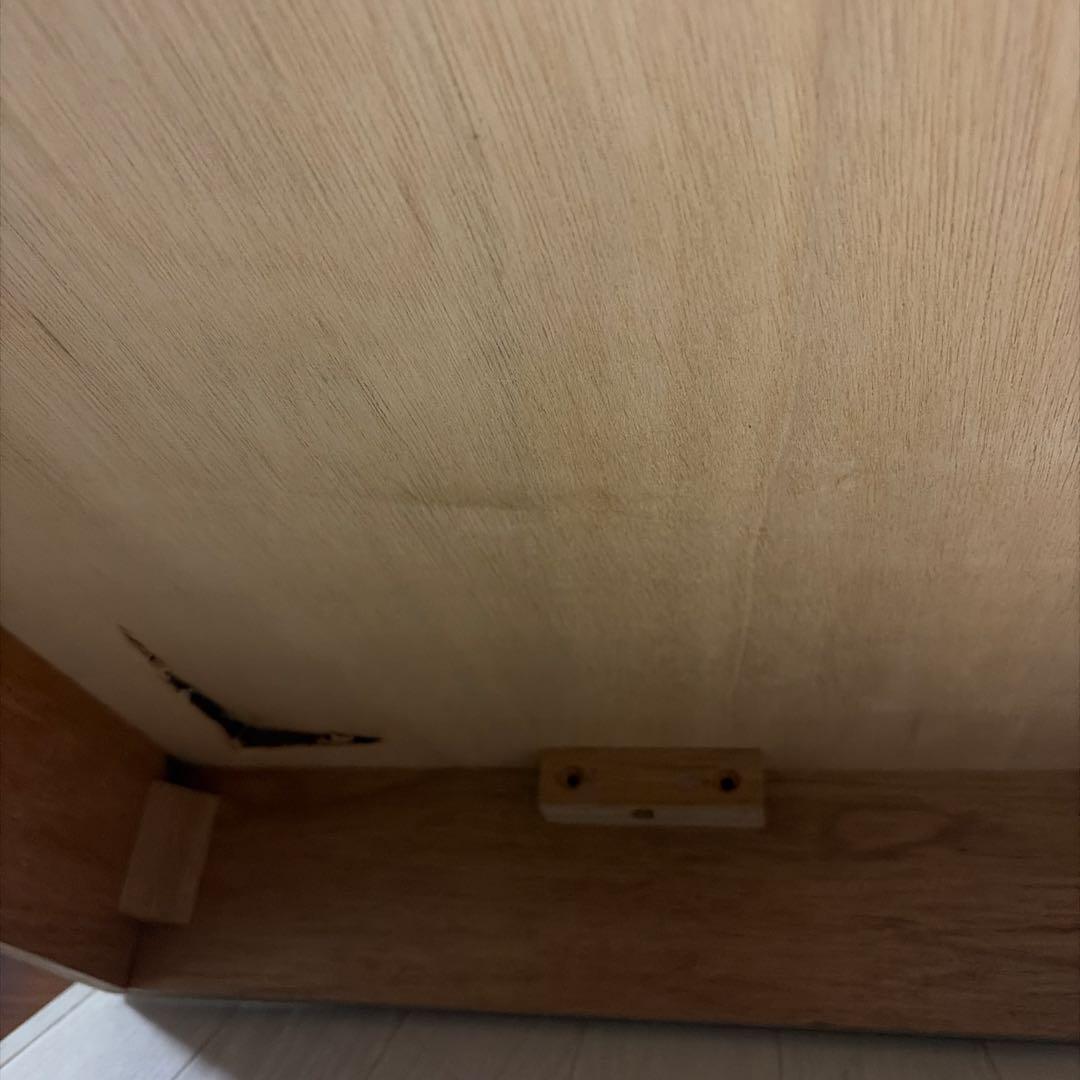 オールドカリモク　観音開き木製ガラスキャビネット