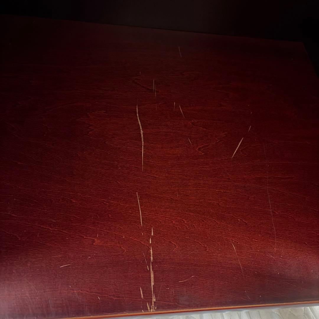 オールドカリモク　観音開き木製ガラスキャビネット