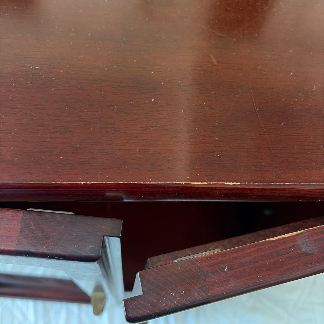 オールドカリモク　観音開き木製ガラスキャビネット