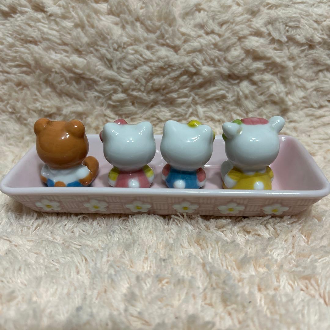 ハローキティ 箸置きセット　ミミィ くま ひつじ マスコット 1996年製