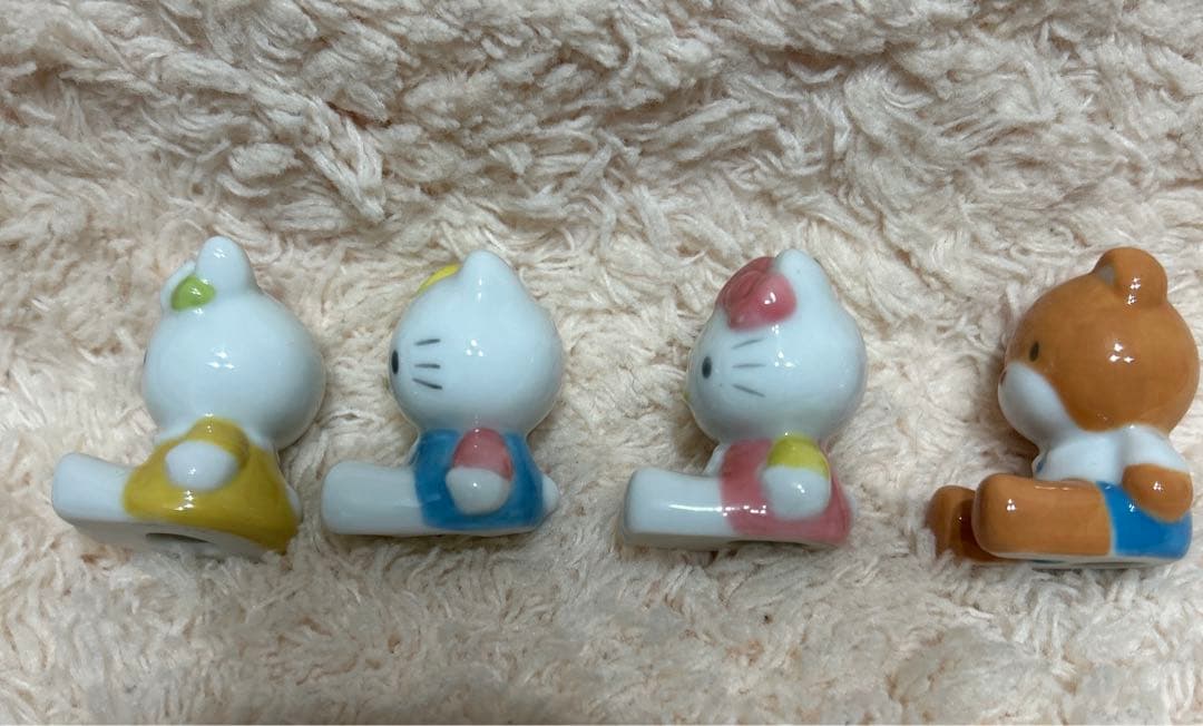 ハローキティ 箸置きセット　ミミィ くま ひつじ マスコット 1996年製