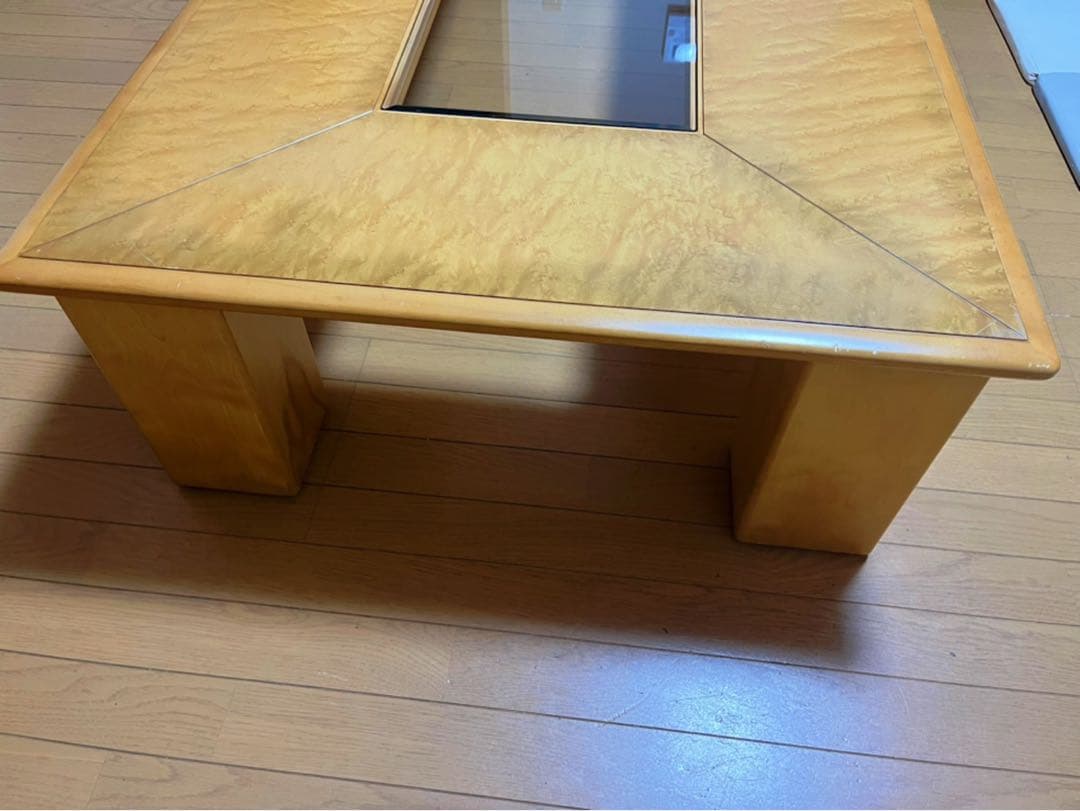 モリシゲ 森繁 センターテーブル ガラステーブル ローテーブル 家具 天然木